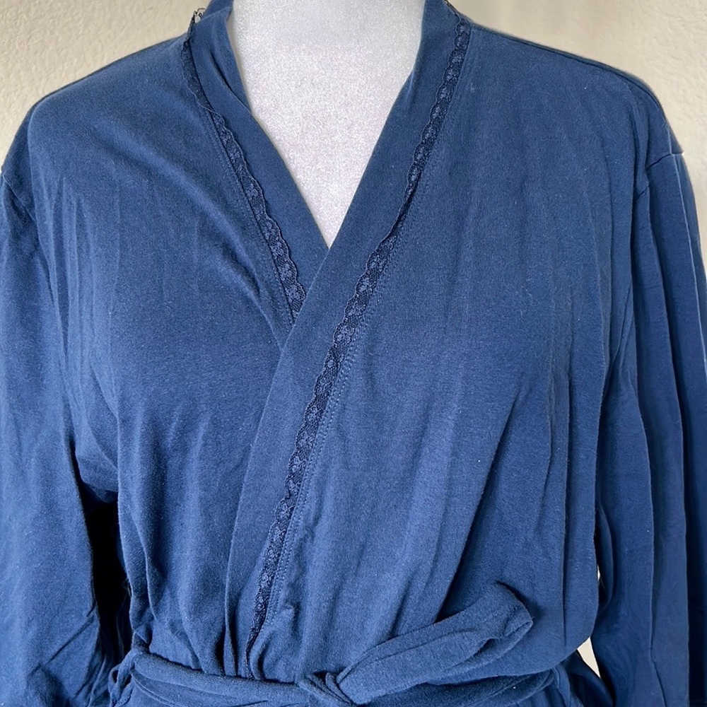 Tommy Hilfiger Blue Cotton Robe - Picture 4 of 6